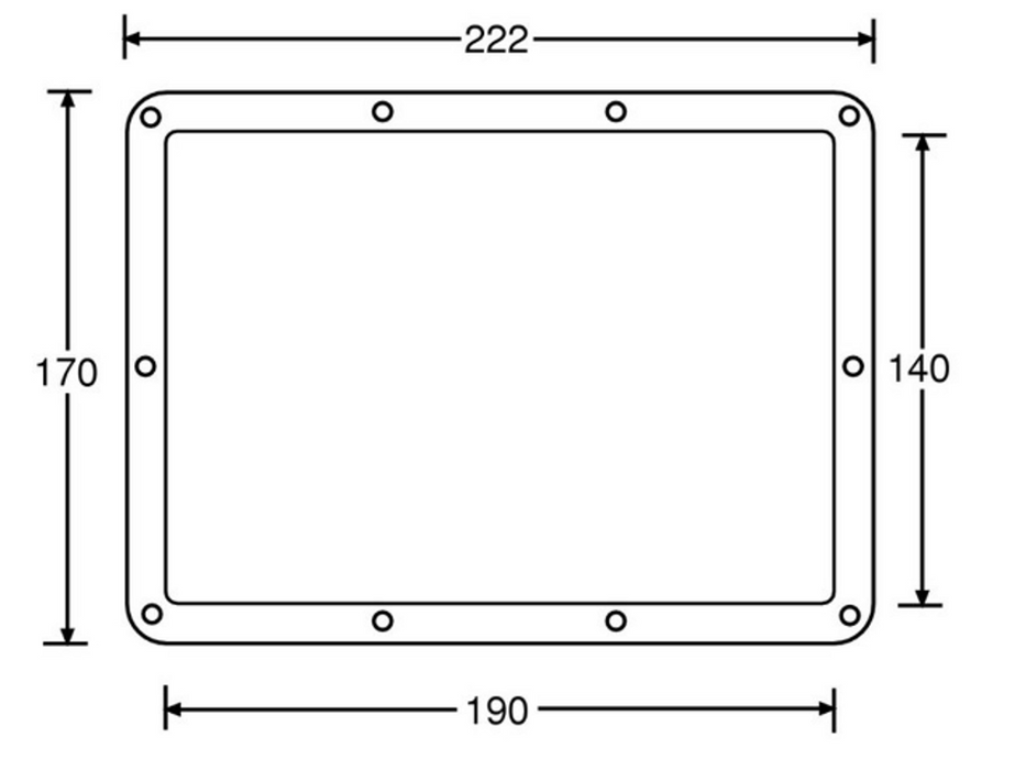 ADAM HALL HARDWARE  Dish For Tour Label 177x127mm