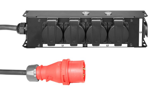 Adam Hall PRE-ASSEMBLED CABLES  Power Box IN CEE + 4x Schuko + True1