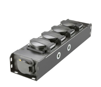 Adam Hall Power Distribution Power Box Powercon, IN TRUE1 + 4x Schuko + TRUE1
