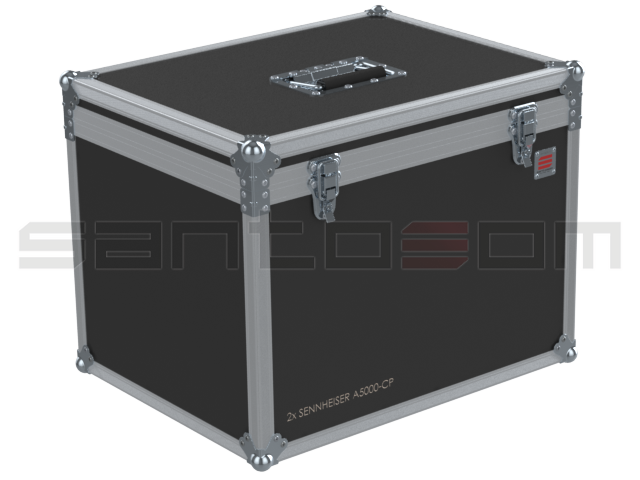 Santosom Hand case, 2x Sennheiser A5000-CP