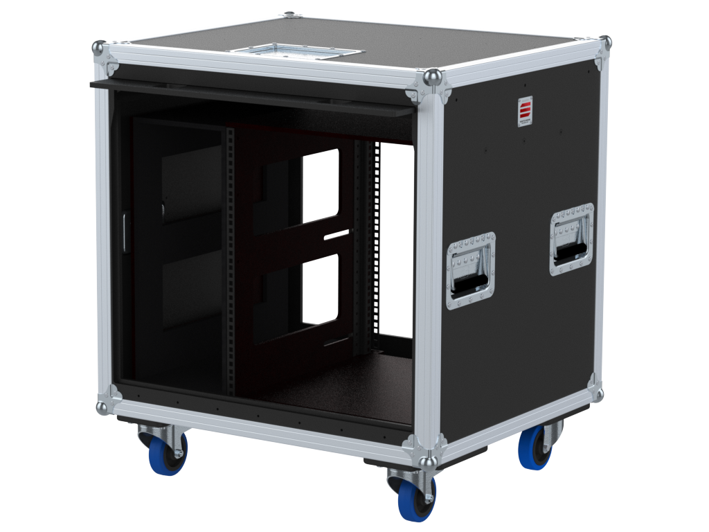 Santosom Rack Sliding-Rack, 12U 524-BRR + Apple Mac Pro