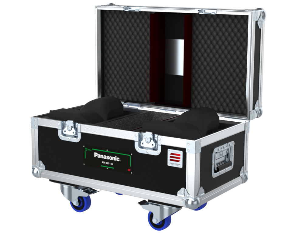 Santosom Broadcast Flight case, 2x Panasonic AW-HE 145
