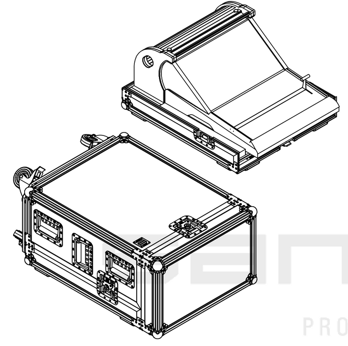 Santosom Video Controller Flight case PRO-3, Controller Barco EC-50