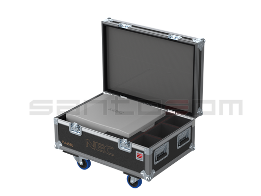 Santosom Video Projector Flight case PRO, NEC PA653U + 2 lens