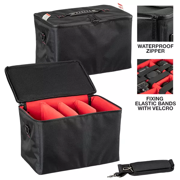 PLASTIC CASES ACCESSORY Padded Bag With Adjustable Dividers Case 7630