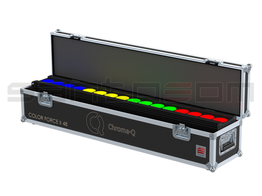 Santosom Blind Flight case, Chroma-Q Color Force II 48