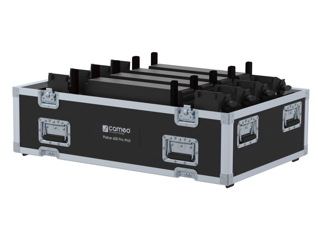 SANTOSOM Blind Extension, Flight case 4x Cameo Pixbar 600 Pro IP65