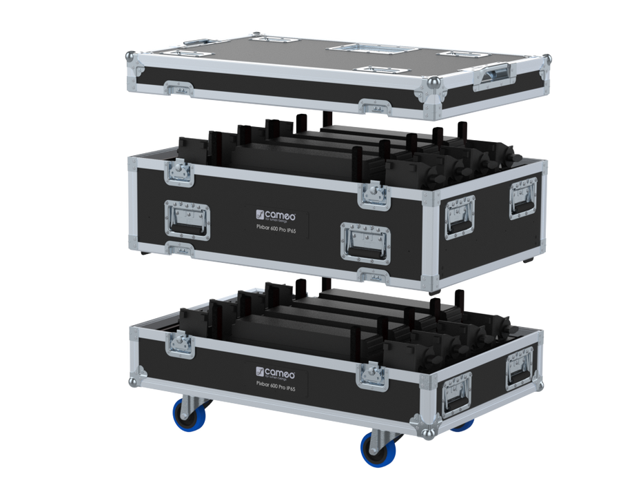 SANTOSOM Blind Extension, Flight case 4x Cameo Pixbar 600 Pro IP65