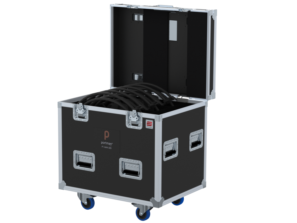Santosom Projector Flight case PRO, 3x Portman P1 Mini Led