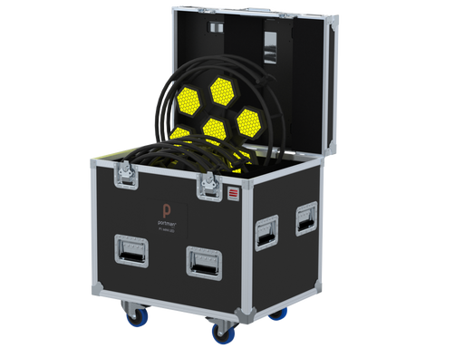 Santosom Projector Flight case PRO, 3x Portman P1 Mini Led