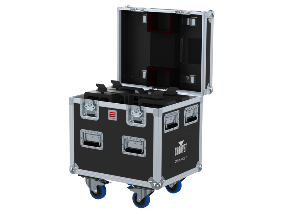 Santosom Blinder Flight case PRO, 4x Chauvet Strike Array 2