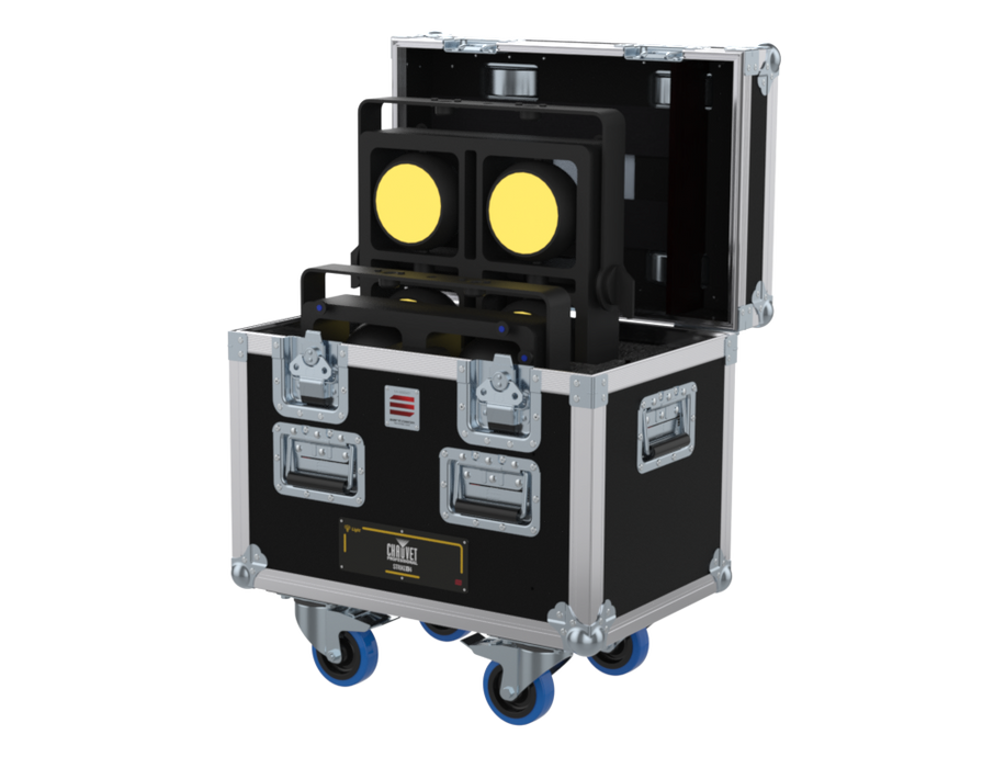 SANTOSOM Flight case PRO, 2x Chauvet Strike Array 4