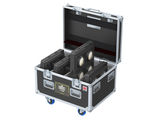 Santosom Blinder Flight case PRO, 4x Chauvet Strike Array 4