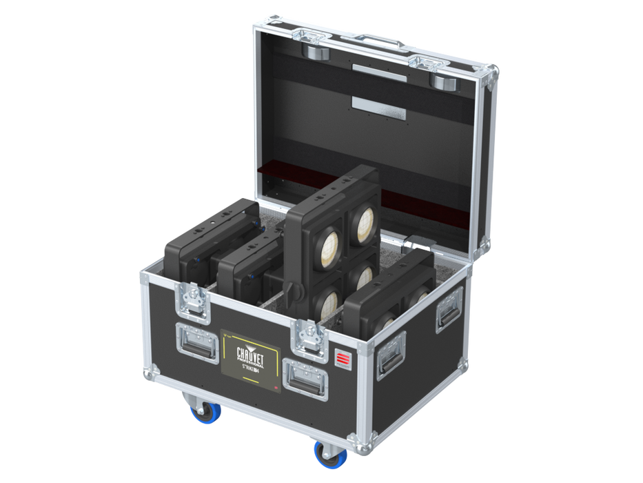 Santosom Blinder Flight case PRO, 4x Chauvet Strike Array 4