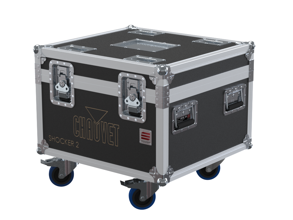 Santosom Blinder Flight case PRO, 8x Chauvet Shocker 2