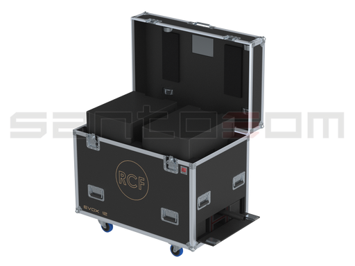 Santosom Cabinet Flight case, 2x RCF EVOX 12 (TOP + SUB)