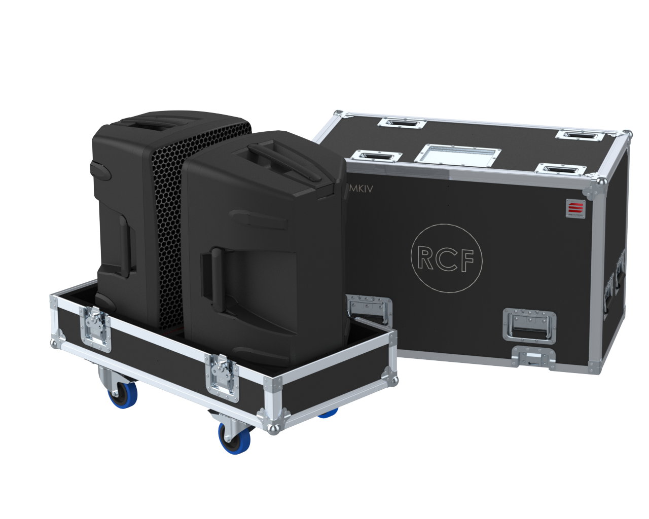 Santosom Cabinet Flight case PRO, 2x RCF 32-A MKIV
