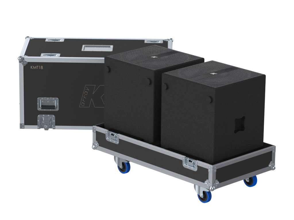 Santosom Cabinet Flight case PRO, 2x K-Array KMT18
