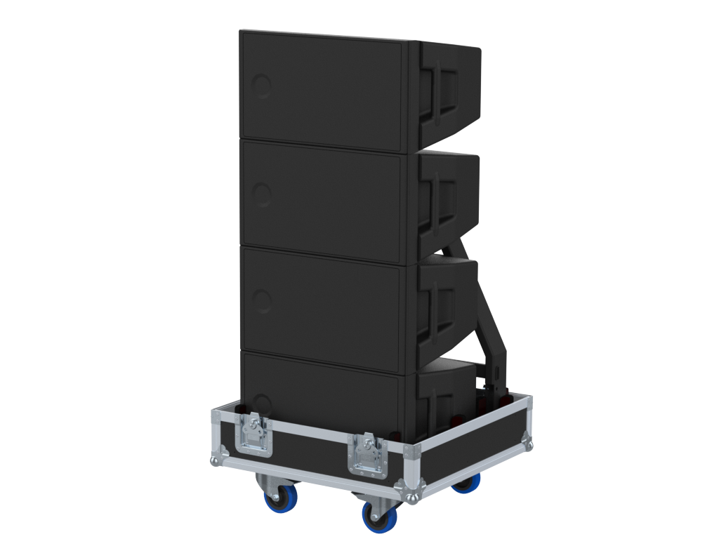 Santosom Cabinet Flight case PRO, 4x Line Array RCF HDL 10A