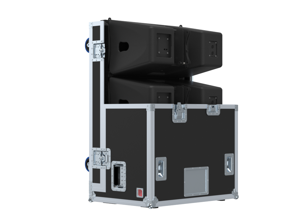 Santosom Cabinet Flight case PRO-3, 3x Nexo GEO M12