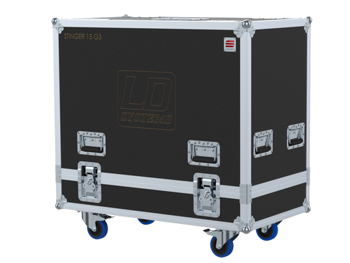 Santosom Cabinet Flight Case, 2x LD Systems Stinger 15 G3