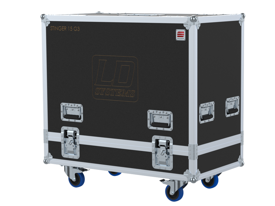 Santosom Cabinet Flight Case, 2x LD Systems Stinger 15 G3