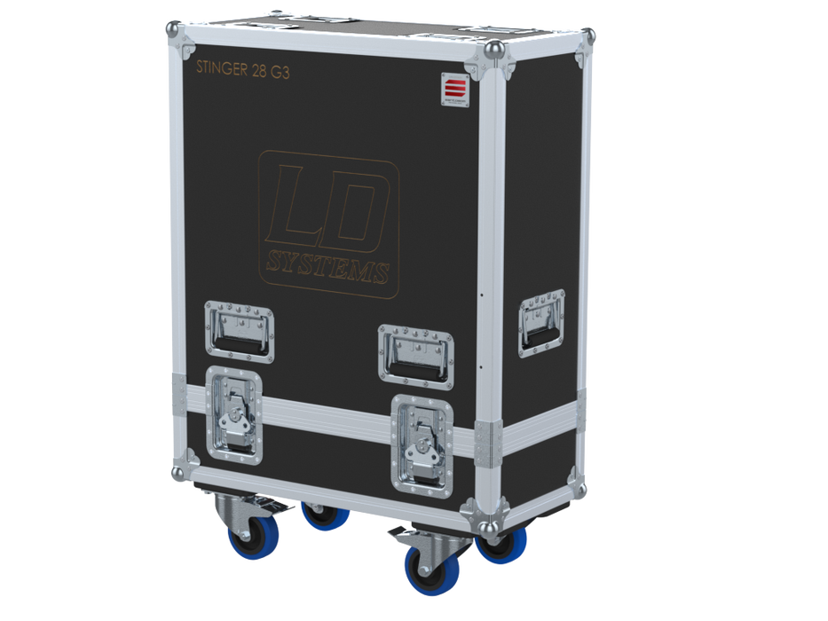 Santosom Cabinet Flight Case, 2x LD Systems Stinger 28 G3
