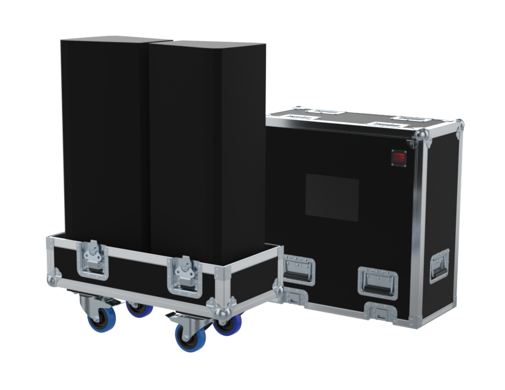 Santosom Cabinet Flight Case, 2x LD Systems Stinger 28 G3