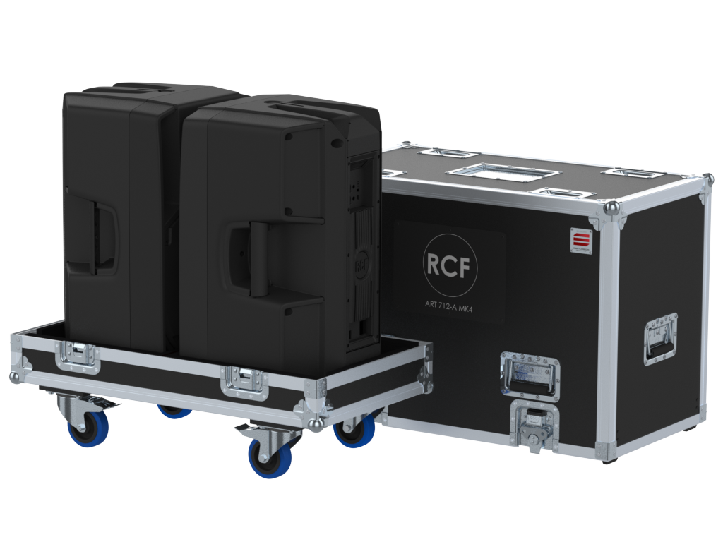Santosom Cabinet Flight case, 2x RCF ART 712-A MK IV