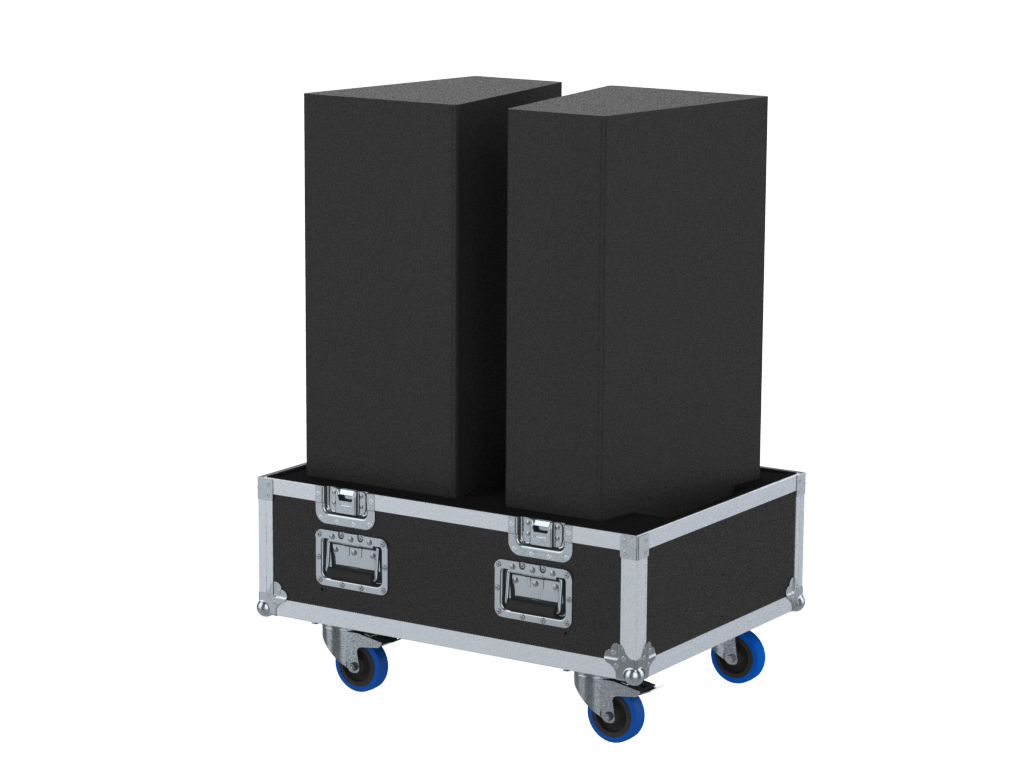 Santosom Cabinet Flight case PRO, 2x Adamson CS10p