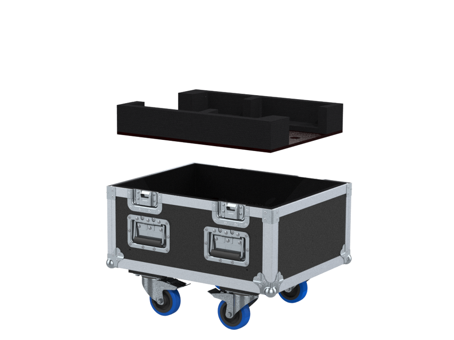 Santosom Cabinet Flight case PRO, 2x Adamson CS7p +space for acess+clamps off