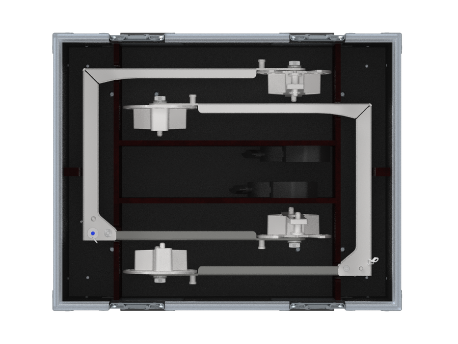 Santosom Cabinet Flight case PRO, 2x Adamson CS7p +space for acess+clamps off