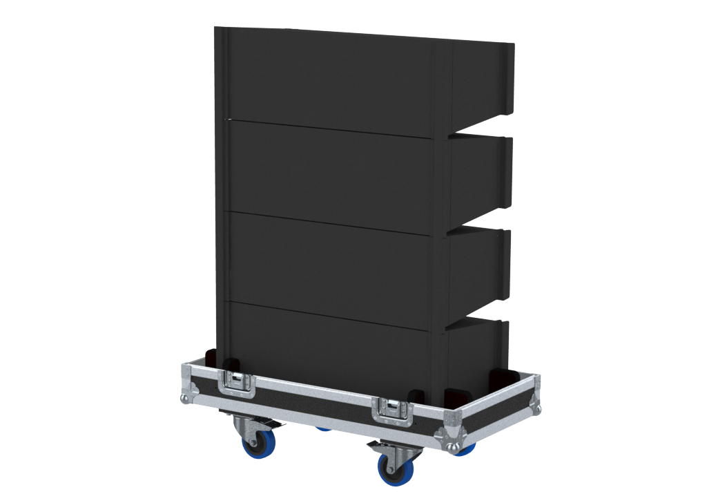 Santosom Cabinet Flight case PRO, 4x Top Electro-Voice XLD281