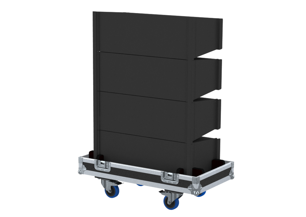 Santosom Cabinet Flight case PRO, 4x Top Electro-Voice XLD281