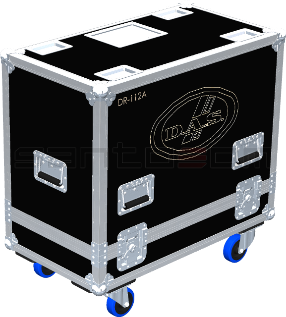 Santosom Cabinet Flight case, 2x DAS DR-112A