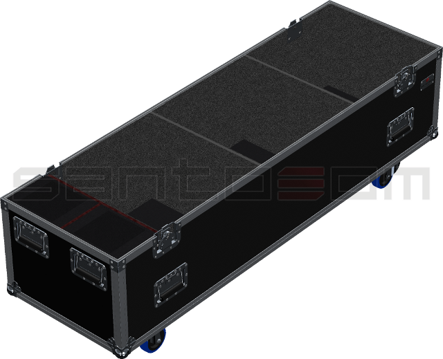 Santosom Cabinet Flight case, 3x DAS SUB15P + 2x ARCO 24