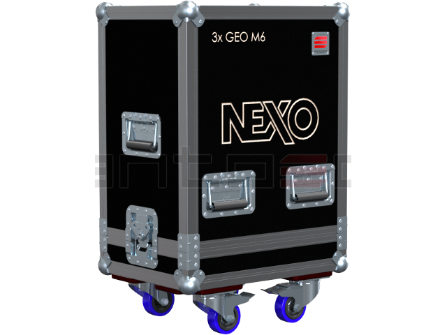 Santosom Cabinet Flight Case, 3x Nexo GEO M6