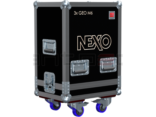 Santosom Cabinet Flight Case, 3x Nexo GEO M6