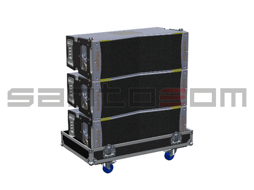 Santosom Cabinet Flight Case PRO, 3x Norton LS-6/7