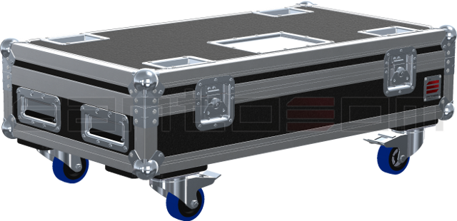 Santosom Cabinet Flight case, 2x FBT Vertus CLA 604A + Acess.