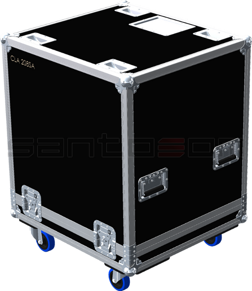 Santosom Cabinet Flight case, 2x FBT Vertus CLA 208SA