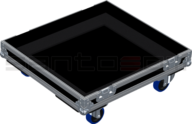 Santosom Cabinet Flight case, 2x FBT Vertus CLA 208SA