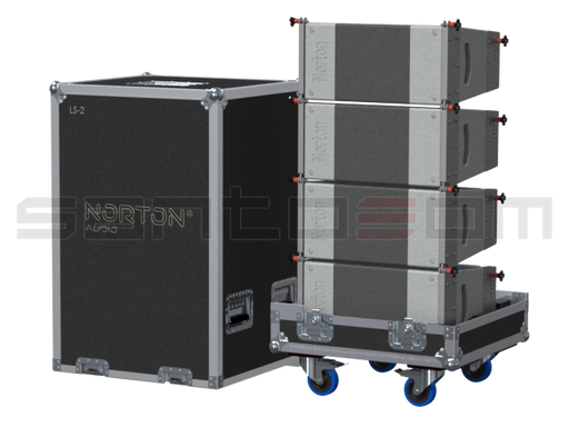 Santosom Cabinet Flight Case, 4x Norton Line Array LS-2