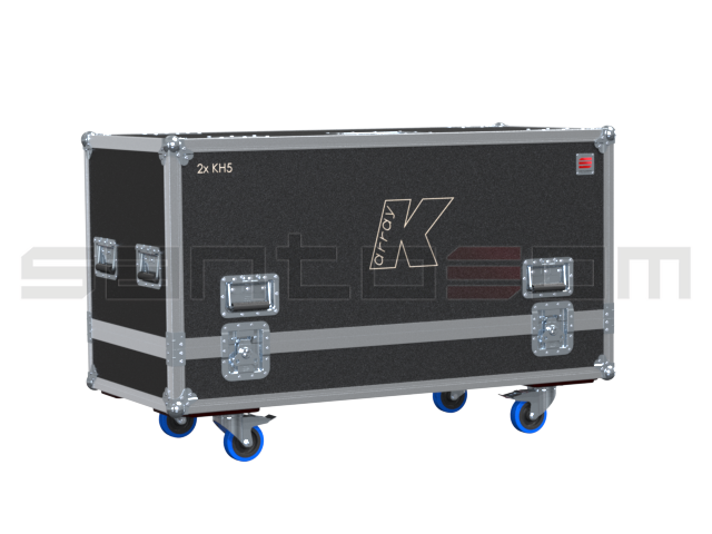 Santosom Cabinet Flight Case Pro, 2x K-Array KH5