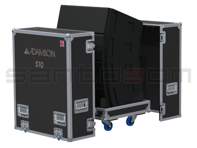 Santosom Cabinet Flight Case PRO-3, 4x Adamson S10