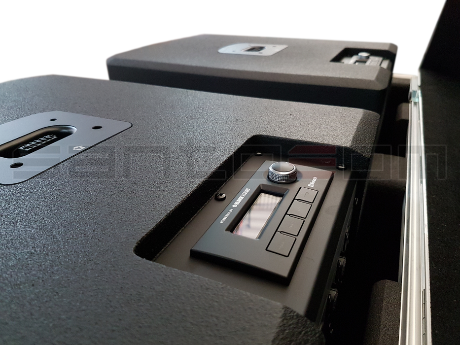 Santosom Cabinet Flight Case, 2x Turbosound Inspire IP2000