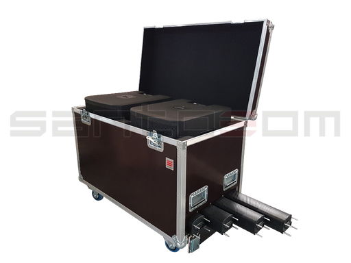 Santosom Cabinet Flight Case, 2x Turbosound Inspire IP2000