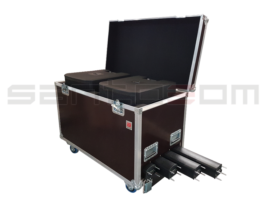 Santosom Cabinet Flight Case, 2x Turbosound Inspire IP2000