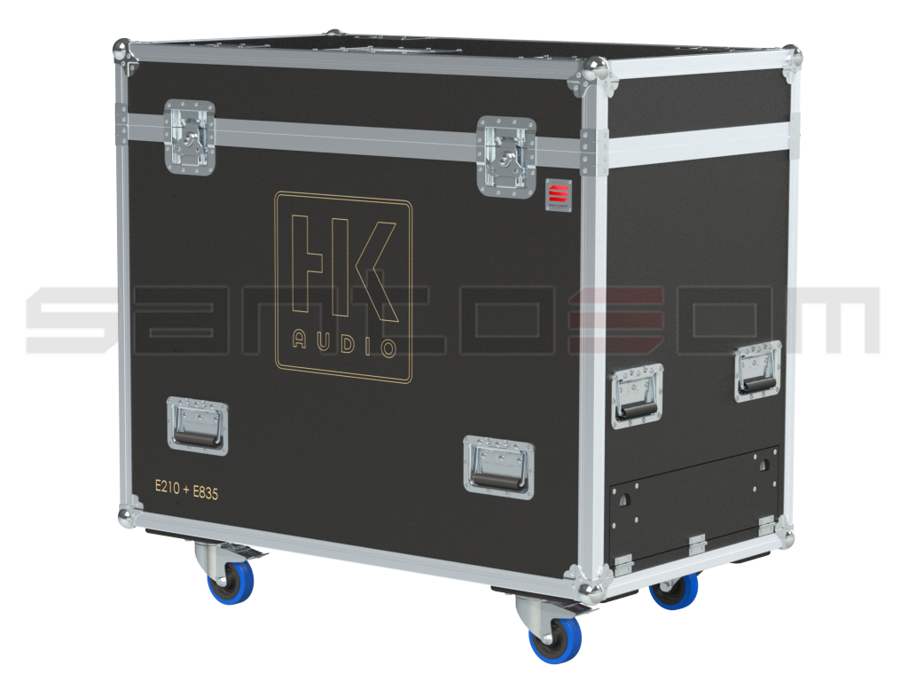 Santosom Cabinet Flight Case, HK Elements 6x E835 + 2x E210 SUB