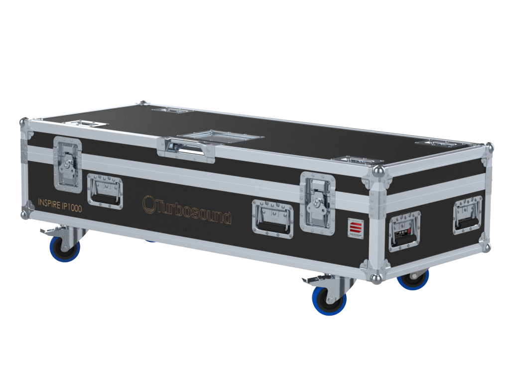 Santosom Cabinet Flight Case PRO, 2x Turbosound Inspire IP1000